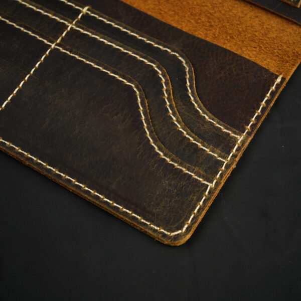 Premium Handcrafted Dark Leather Wallet by Buying Vibes - Image 4